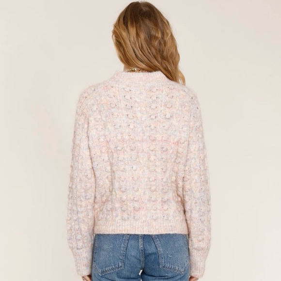 Anthropologie Heartloom Freya Cozy Chunky Knit Neutral Pastel Sweater NWT Medium - Picture 3 of 16